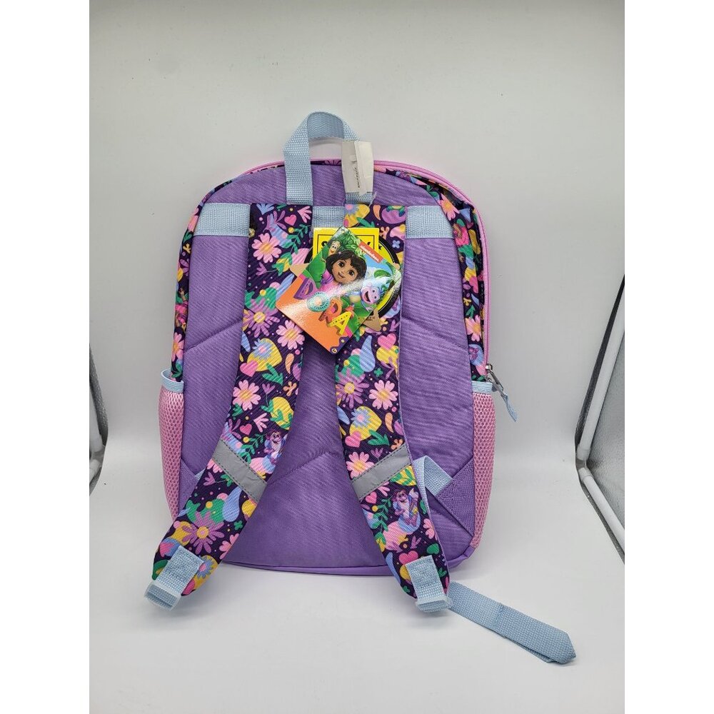 Dora Kids' 16" Backpack Purple Boots Map Explorer - Picture 2 of 4